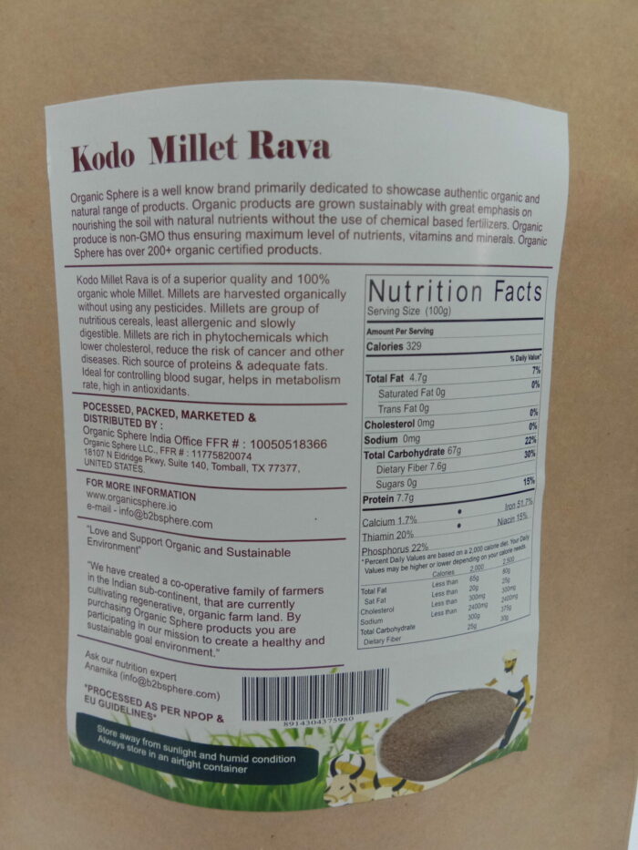 Kodo Millet Rava